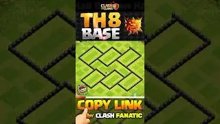 UNBEATABLE TH8 Trophy Base 🏆 (+link🔗) #clashofclans #coc #clashofclansbase #shorts #th8