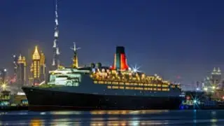 Dinner at QE2 DUBAI/ Queen Elizabeth 2 ship in Dubai