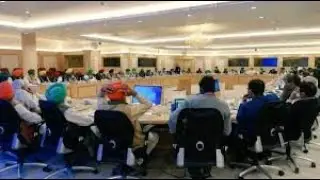 Visuals of Farmers Meeting with Central Government at Vigyan Bhawan