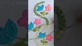 wow it's very pertty embroidery border design  #shortvideo #embroidery #design #art