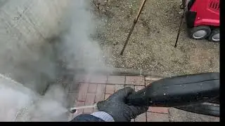 Pulizia vialetto entrata #asmr #satisfying #hydropower #work #fyp 