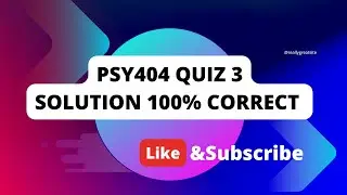 Psy404 quiz3 Solution | Spring 2025 | Abnormal Psychology | VU Solved quiz| Niazi On Track