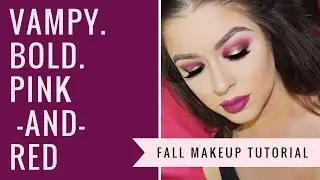 MAROON HALO SMOKEY EYE WITH BOLD LIPS