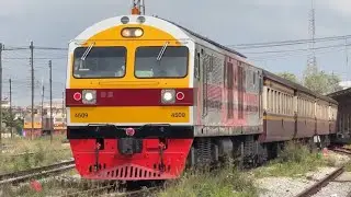 SRT: HITACHI 4509 สีสดใหม่ออกวาระมาไม่นาน !! ดูการสลับรถจักร ของขบวนรถท้องถิ่น 445 ที่สถานีสุราษฎร์