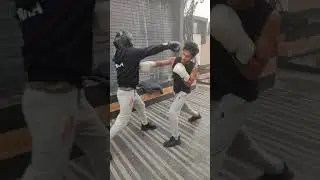 CROSS COUNTER #knockout #boxingtechnique #boxing #mma #footwork
