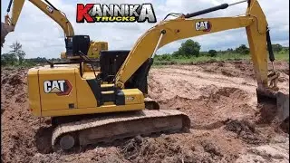 แพ็คคู่ DUO CAT 323GC งานขุดลอกอ่างสุ่มเสี่ยงทรายดูด ต้องไปคู่แบบนี้ถึงจะปลอดภัย | โชคพลศักดิ์