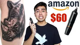 TATTOOING WITH A MACHINE FROM AMAZON?!? | $60 Tattoo Machine