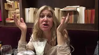 Jenny eating ice cream in Champagne France