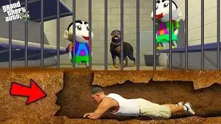 Franklin Digging Secret Hidden Tunnel to Save Shinchan from Prison in GTA 5