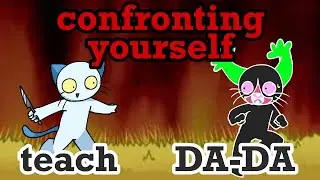 FNF confronting yourself but da-da and teach sing it!(Blue cat cover)