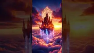 🏰 Floating Castle Above the Clouds with Glowing Runes  Short Fantasy Video by AiVideoVision ✨