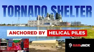 Helical Piles anchor storm shelter to the ground during TORNADO