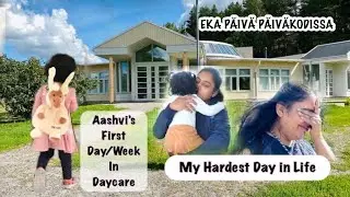 Aashvi's First Day/Week at Daycare || Hardest Day Of Our Life*We Cried || EKA PÄIVÄ PÄIVÄKODISSA