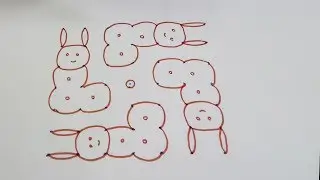 7 to 7 Dot Rangoli | Chukkala Muggulu | Kolam | On Paper | Dolls Design | SS Rangoli