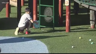 Dozens of children take part in Easter egg hunt despite of disabilities