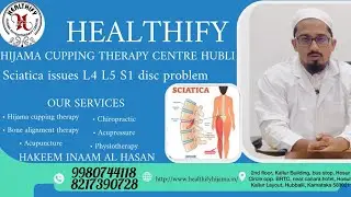 SCIATICA L4L5S1 DISC PROBLEM/HEALTHIFY HIJAMA CUPPING THERAPY CENTRE HUBLI📞9980744118/8217390728