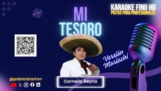 Mi Tesoro – Cornelio Reyna 🎤 Karaoke Fino HD | Version Mariachi | Pistas para Profesionales