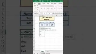 How to use TOCOL and TOROW in #excel #shorts