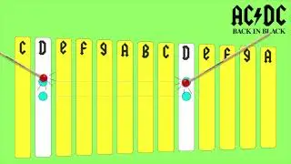 Back in Black by AC/DC - easy, fun play-along (for Orff bars)