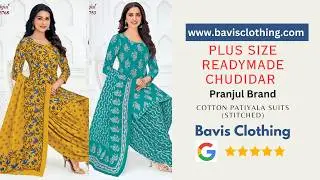 Pranjul Plus Size Patiala Cotton Readymade Salwar Suit #chudi #onlineshopping