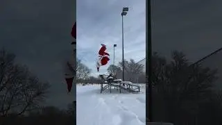 How many flips will it take SANTA to lose some weight?!?! ❄️🎅🏼❄️ #viral #fyp #santa #winter #snow