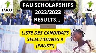 PAU SCHOLARSHIPS 2023 RESULTS (PAUSTI)