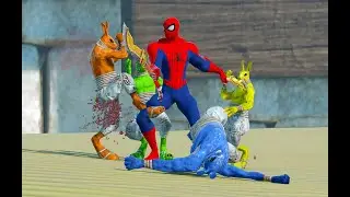 SPIDERMAN VS VIBRANT VILLAIN DOLLS-ACTIVE PHYSICAL BEATDOWN