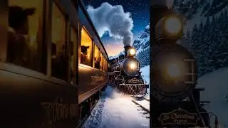 Magical Christmas Train Ride through Snowy Mountains 🚂❄️