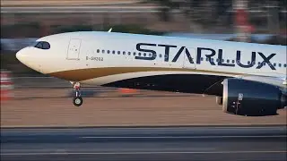Starlux Airbus A330neo B-58302 Landing at Sendai Runway 27 | A330-900 | 仙台空港 |