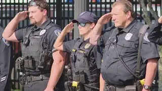 Officers line streets to honor retiring Chief David St. Pierre