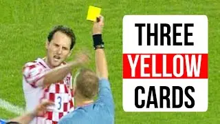 This player got 3 yellow cards in one match...