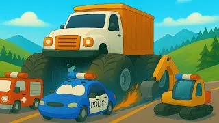 Special Mission - Police Car & The Broken Bridge | 🚓 The Adventure of Police Car Animation