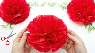 🌺 BIG PAPER FLOWERS! 🌺 How to make a flower with one napkin
