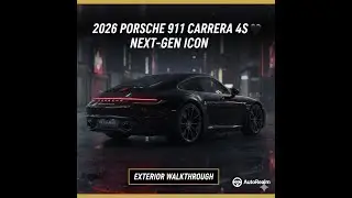 2026 Porsche 911 Carrera 4S 🖤 | Next-Gen Icon | Exterior Walkaround |#autorealm #blackwhite
