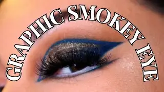 Blue Graphic Smokey Eye Tutorial Using Melt Cosmetics Maryjane & Blueprint Palettes