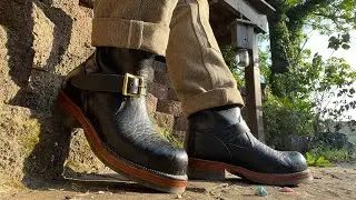 Инженерные ботинки Renavgoods в черном цвете SHINKI HORSEBUTT
