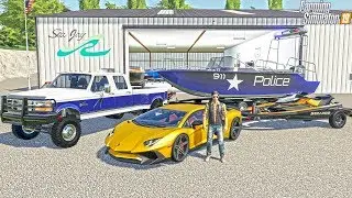 CHOW VISITS SEA-JAY BOATS | (POLICE PATROL BOAT) | FARMING SIMULATOR 2019