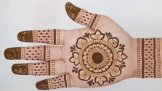 Simple & Clean Mehndi Design For Front Hand | Easy Heena Tutorial Step by Step For Beginners