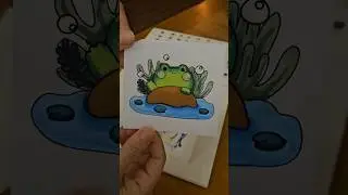 Coloring a Frog with Alcohol Markers 🐸 #alcoholmarkers #frog #creative #art