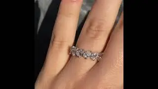 White Gold Pear Cut Eternity Wedding Band