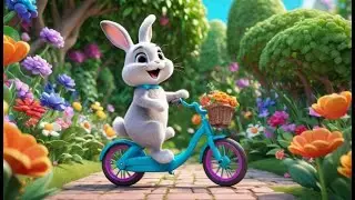 The Bunny Who Rode a Bike 🚴&zwj;♂️🐰 | Funny Animal Nursery Rhyme for Kids