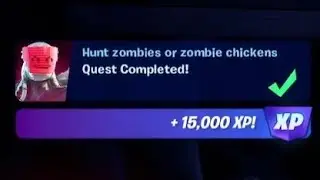 Hunt zombies or zombie chickens [Easy Method] | Fortnite Quest