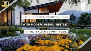 Barn-Inspired Country Home with Modern Design, Nestled in the Italian Countryside
