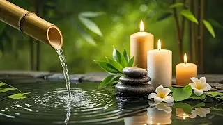 Relaxing Music 🌿Bamboo Water Sounds for Deep Sleep Meditation, Stress Relief at Night, Nature Sounds