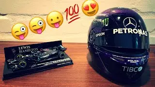 Unboxing Lewis Hamilton F1 1/2 Scale Helmet 2020 styrian GP design and W11 Car