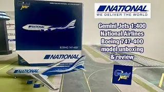 Gemini Jets 1:400 National Airlines Boeing 747-400 model unboxing & review