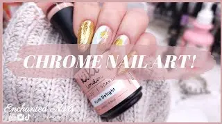 TEXTURED CHROME NAIL ART WITH CHROME NAIL STAMPING ✨️ Spring Nail Art!