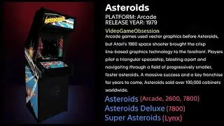 ASTEROIDS - All versions & Ports on Atari 50