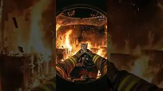 Firefighter Risks Everything to Save a Tiny Kitten! 🐱🔥