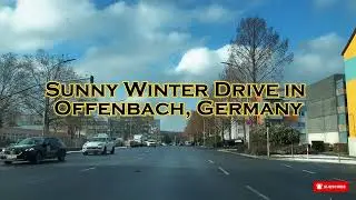 Sunny Winter Day Drive in Offenbach, Germany | Front View ☀️❄️🚗